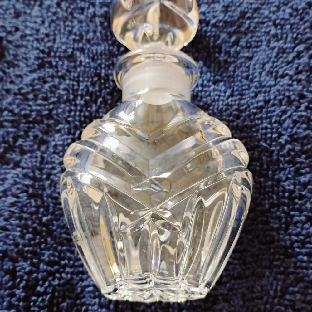 Waterford Crystal Perfume Bottle with Stopper, Approximately 4.75"x 2.5"